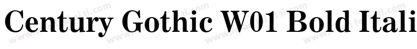 Century Gothic W01 Bold Itali字体转换